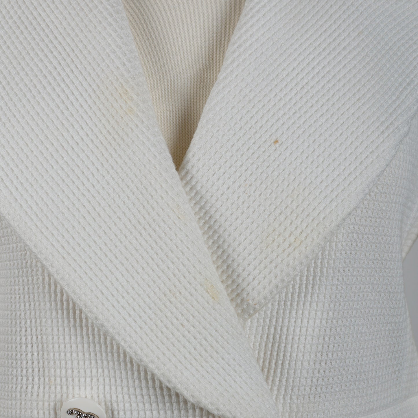 Waffle Cotton White Jacket (21C)