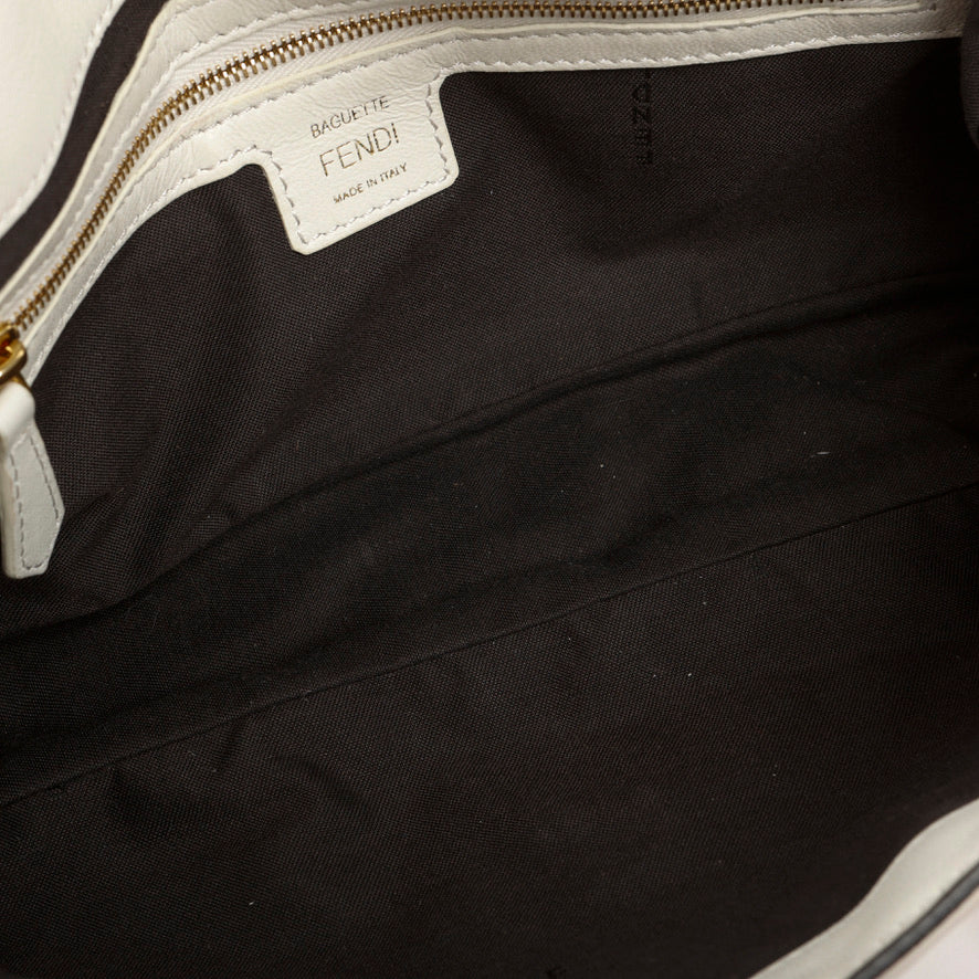 Medium Baguette White Nappa Lambskin