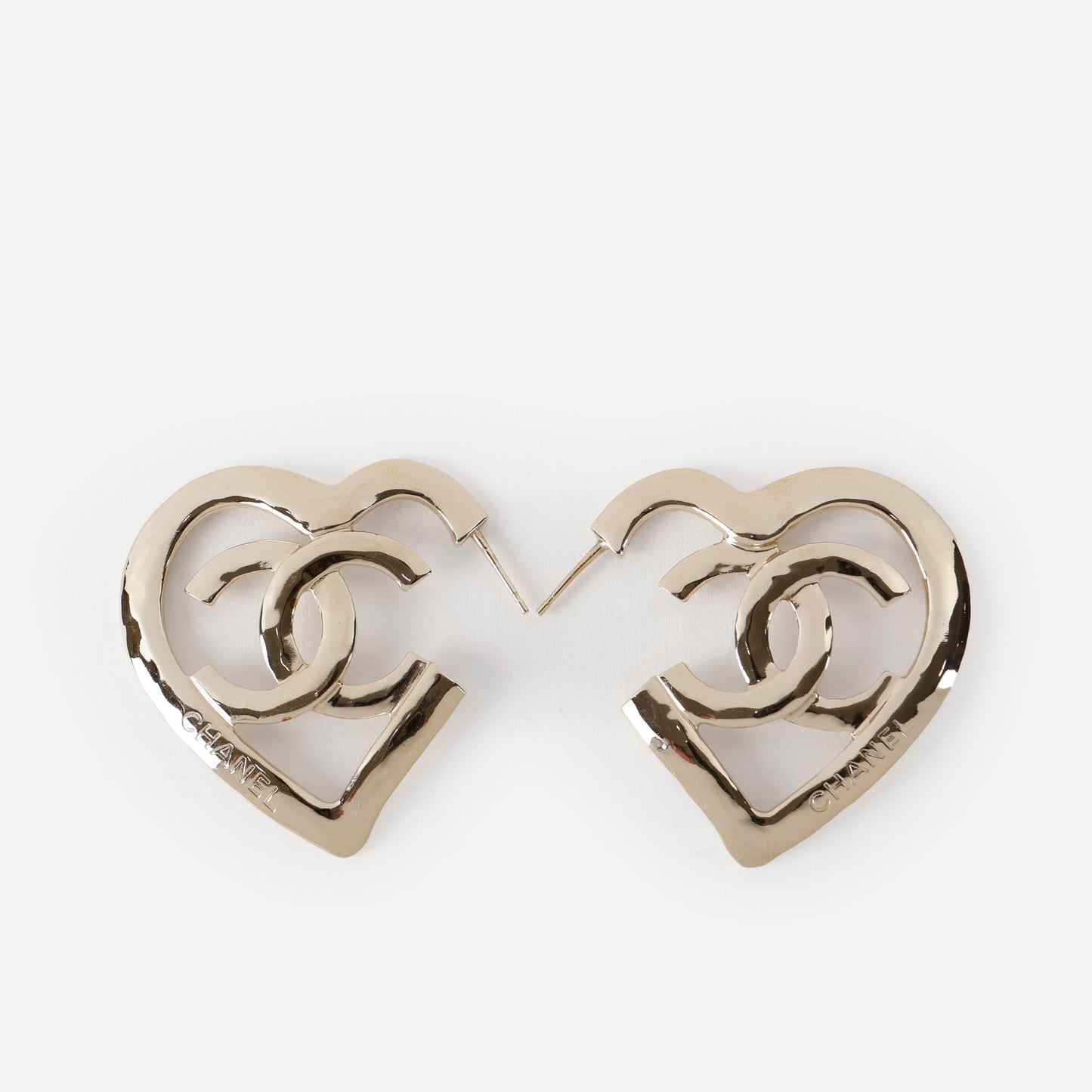 CC Heart Coco In Love Hoop Earrings, Light Gold