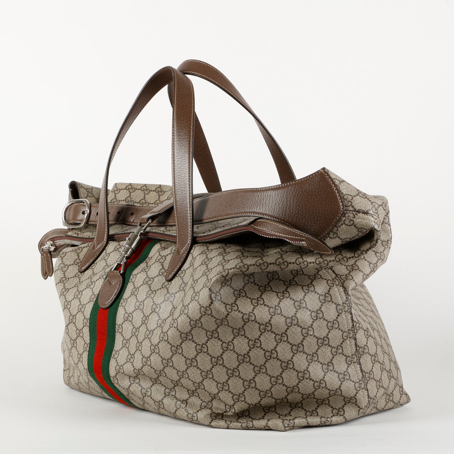 Large Duffle Bag With Piston Closure