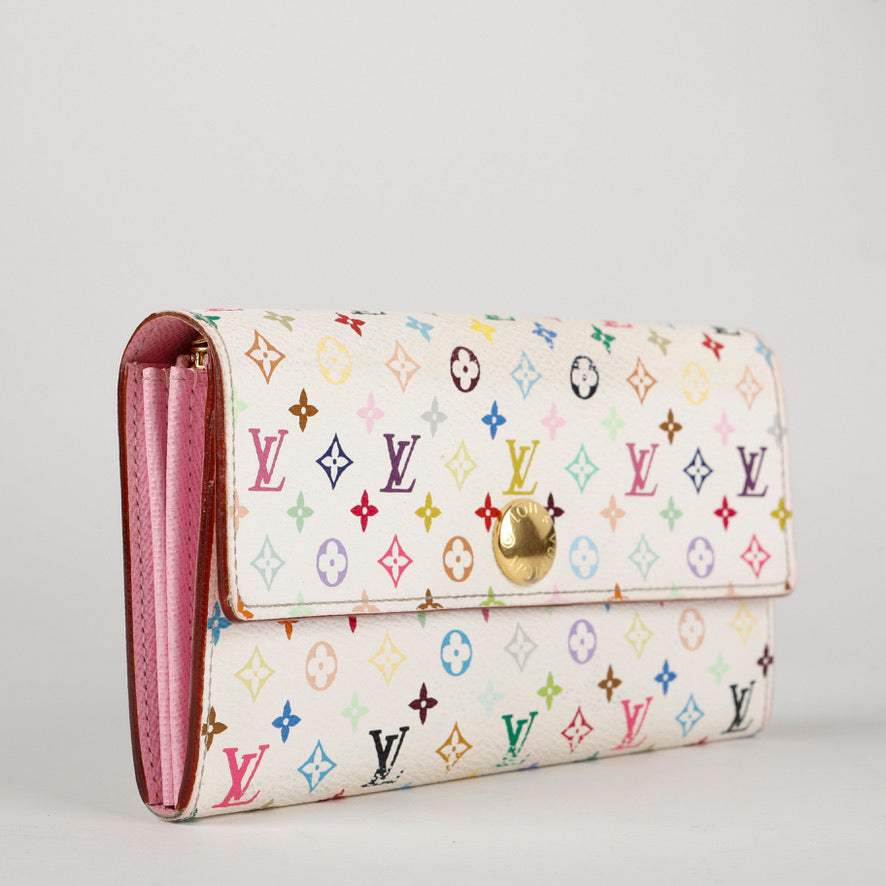 Murakami Sarah Wallet White Multicolor 10780