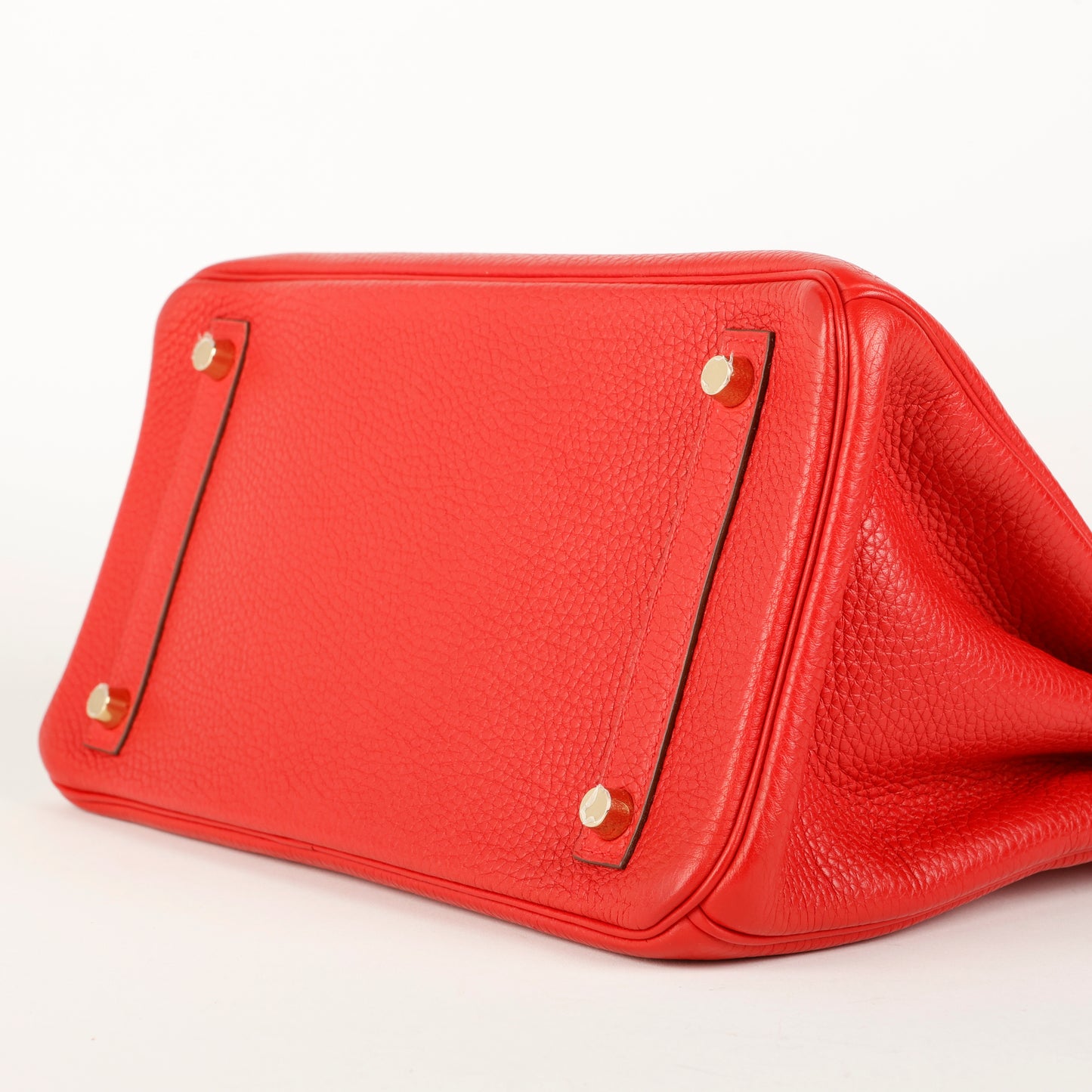 Birkin 30, Rouge Casaque Clemence Gold Hardware