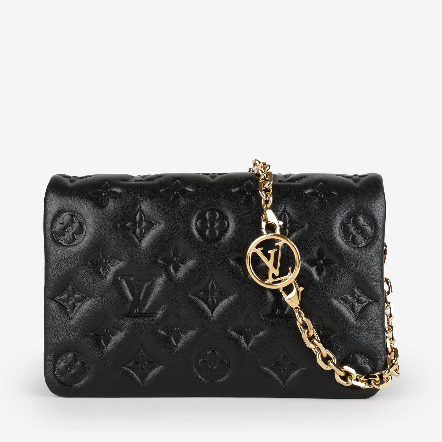 Coussin Pochette, Black Lambskin
