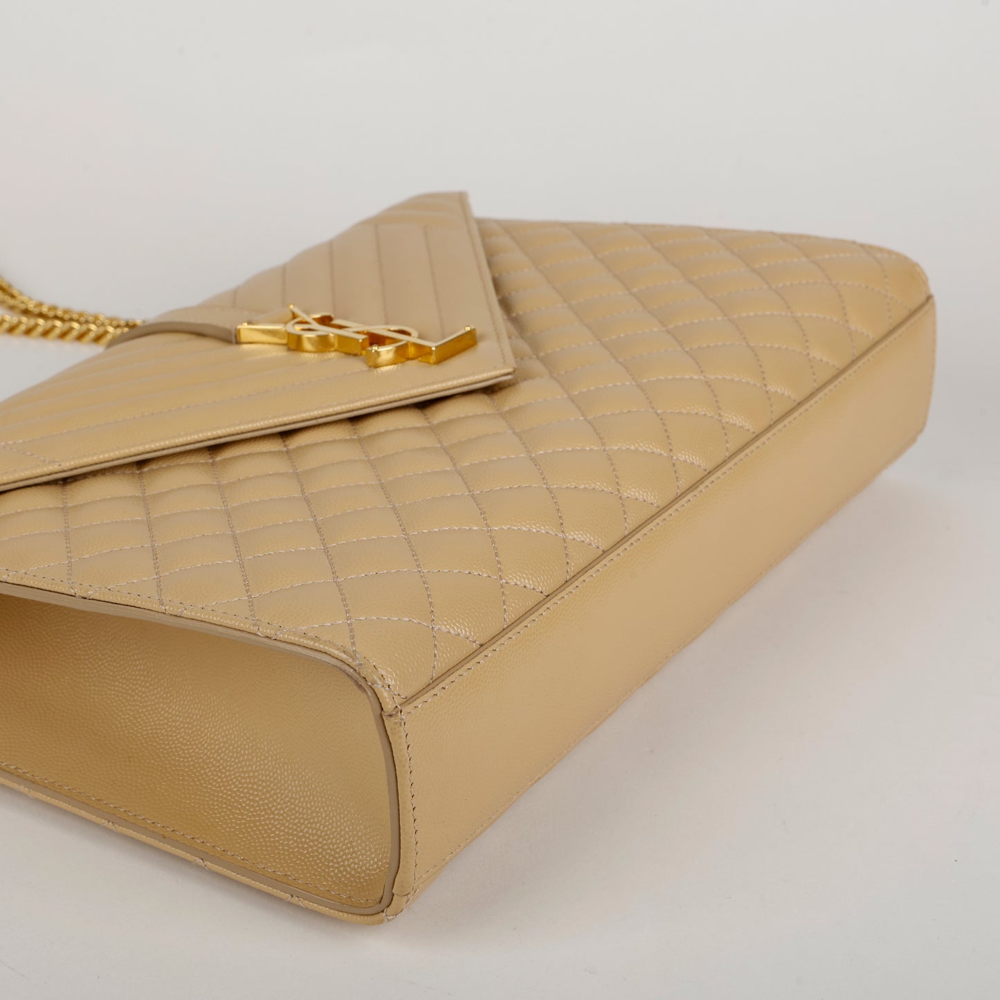 Large Envelope Beige Grain de Poudre