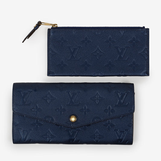 Curieuse Wallet, Iridescent Navy Empreinte
