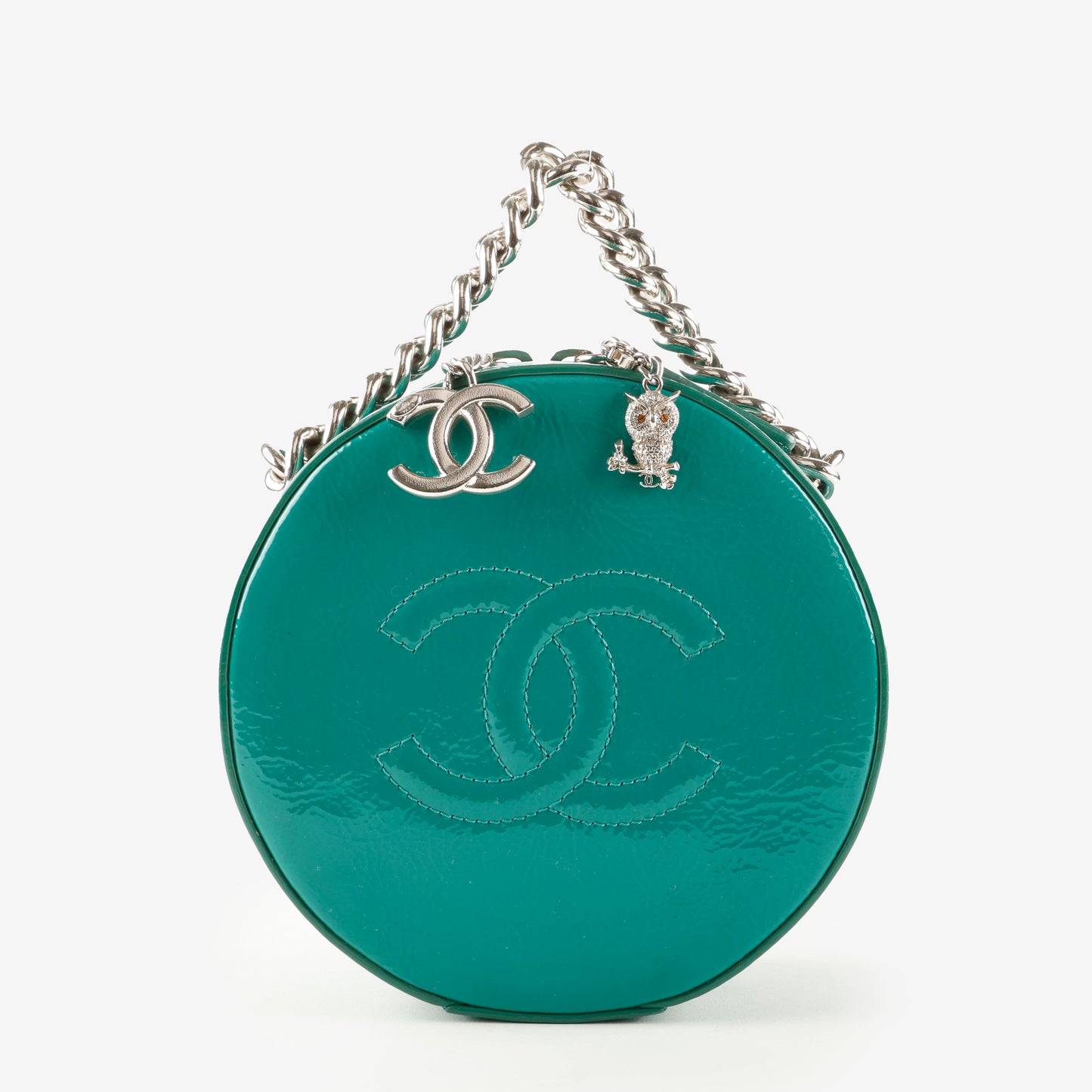 Round As Earth Crossbody, Green Patent SHW