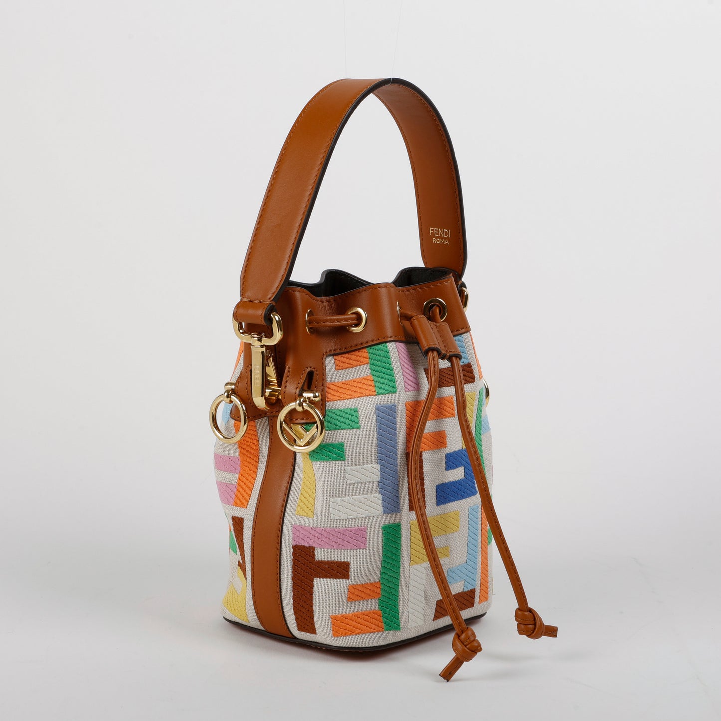Mini Mon Tresor Bucket Bag, Multicolor Canvas