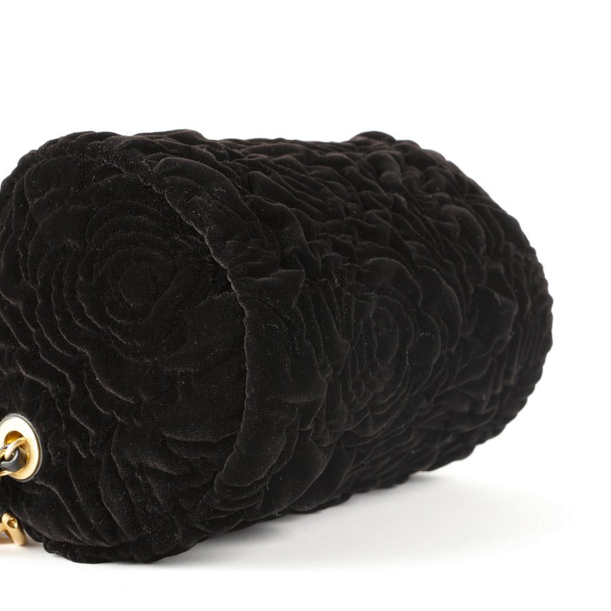 Camellia Two Way Chain Black Velvet
