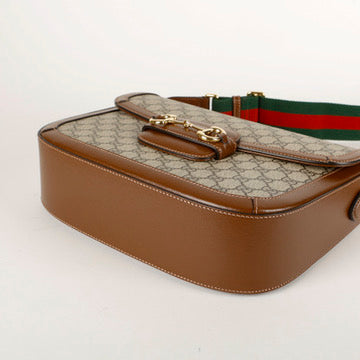 Large 1955 Horsebit, Ophidia Coated Canvas