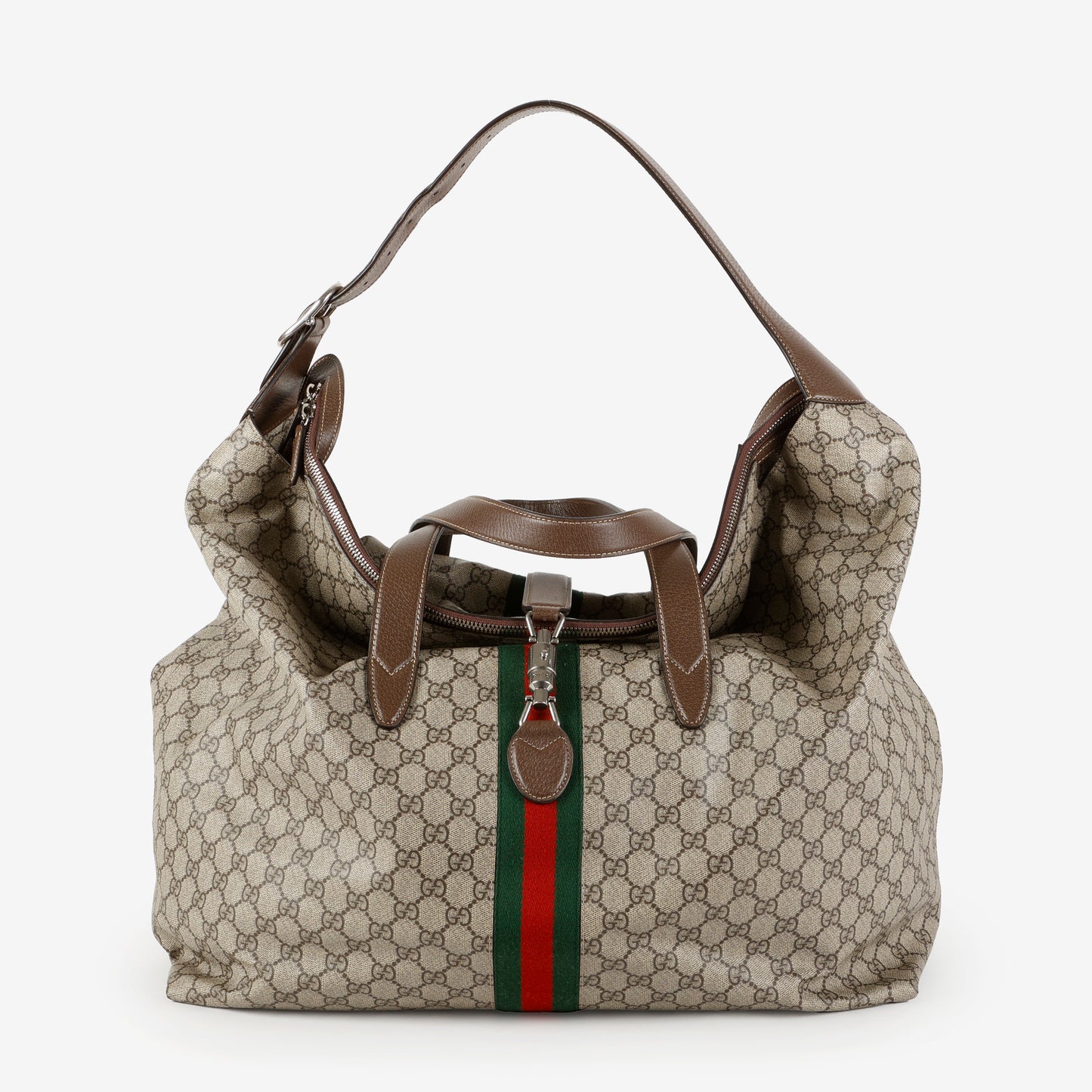 Large Duffle Bag With Piston Closure