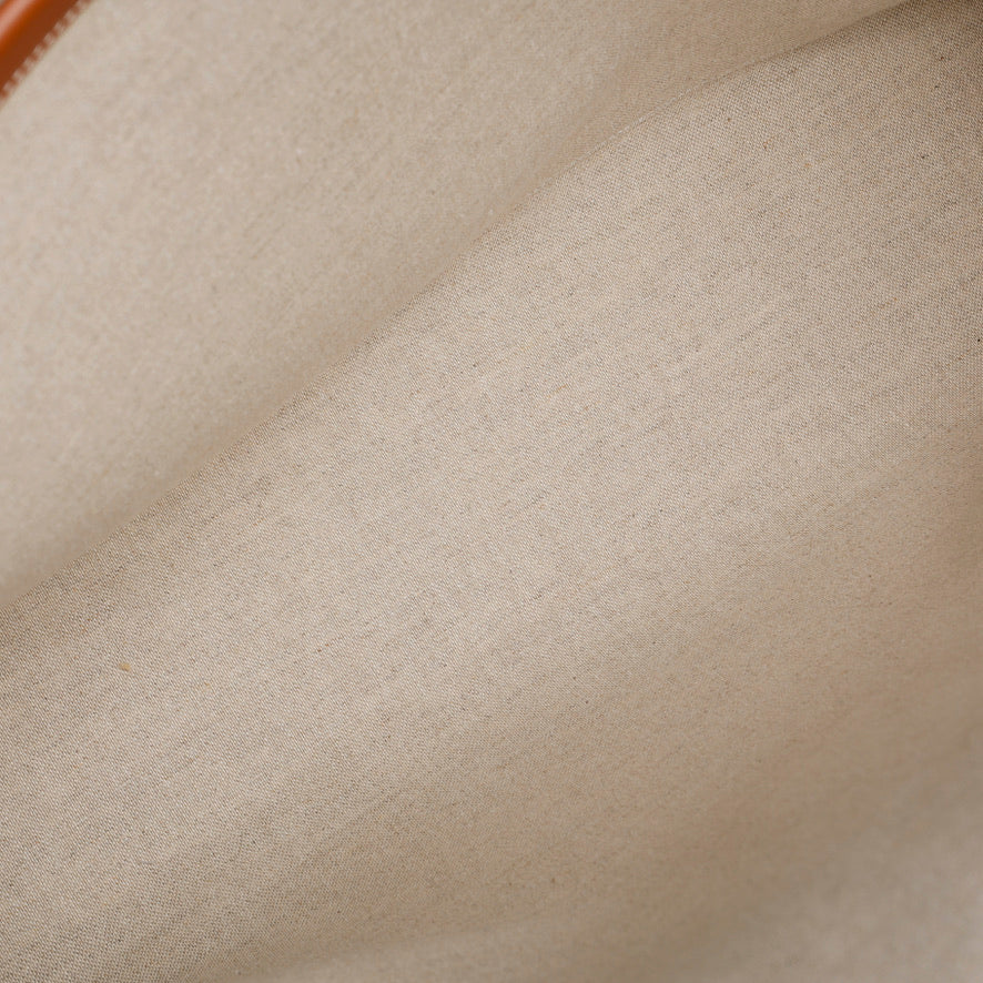 Logo Leather Trimmed Raffia Tote