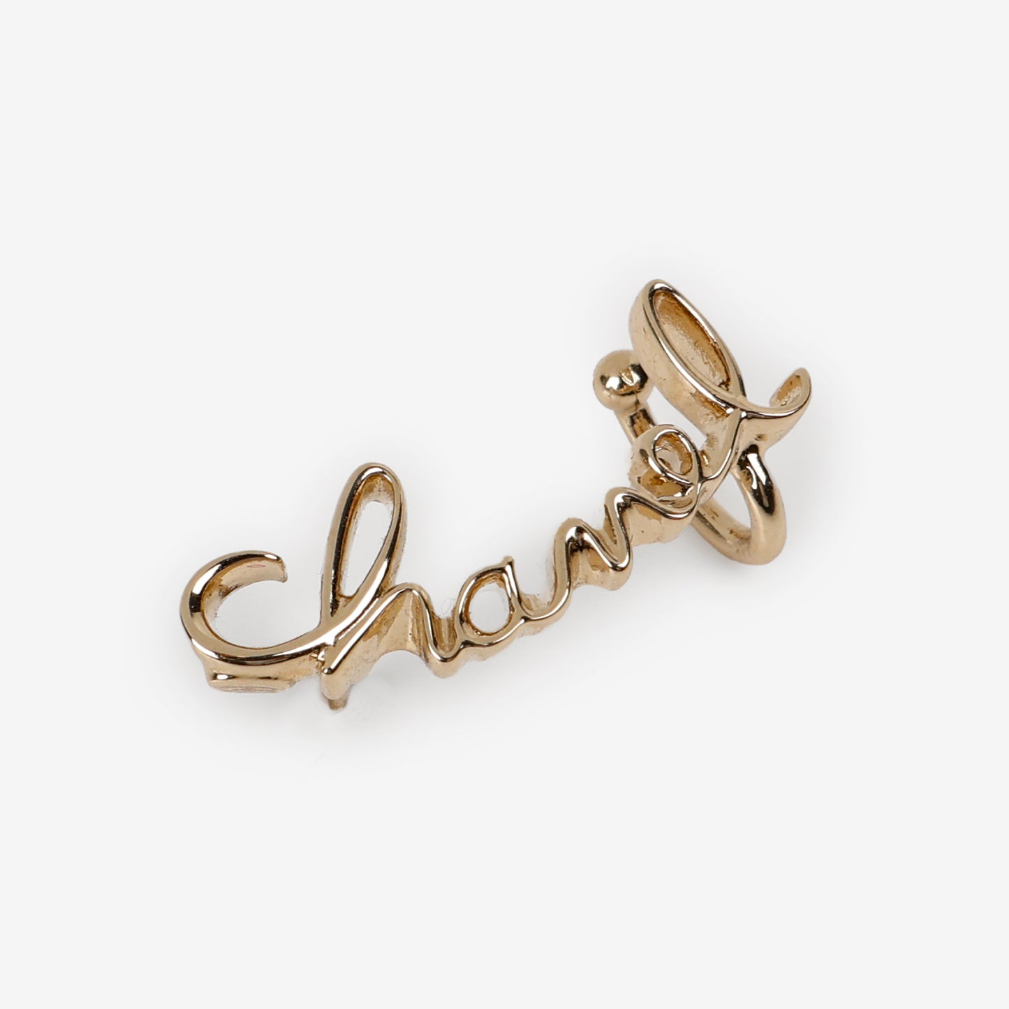 Coco Script Climber Earrings Gold Crystals