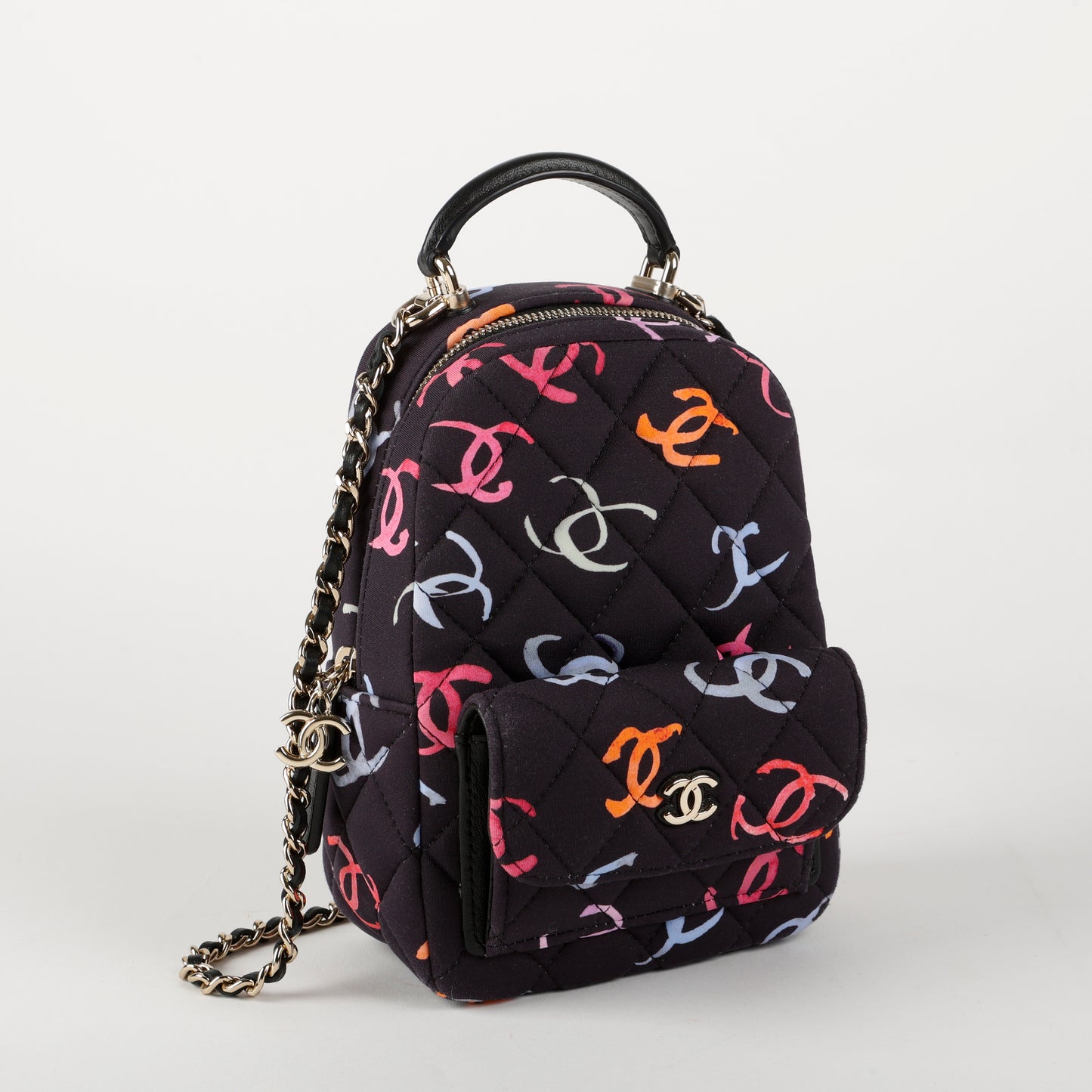 Fabric CC Mini Backpack Navy Blue
