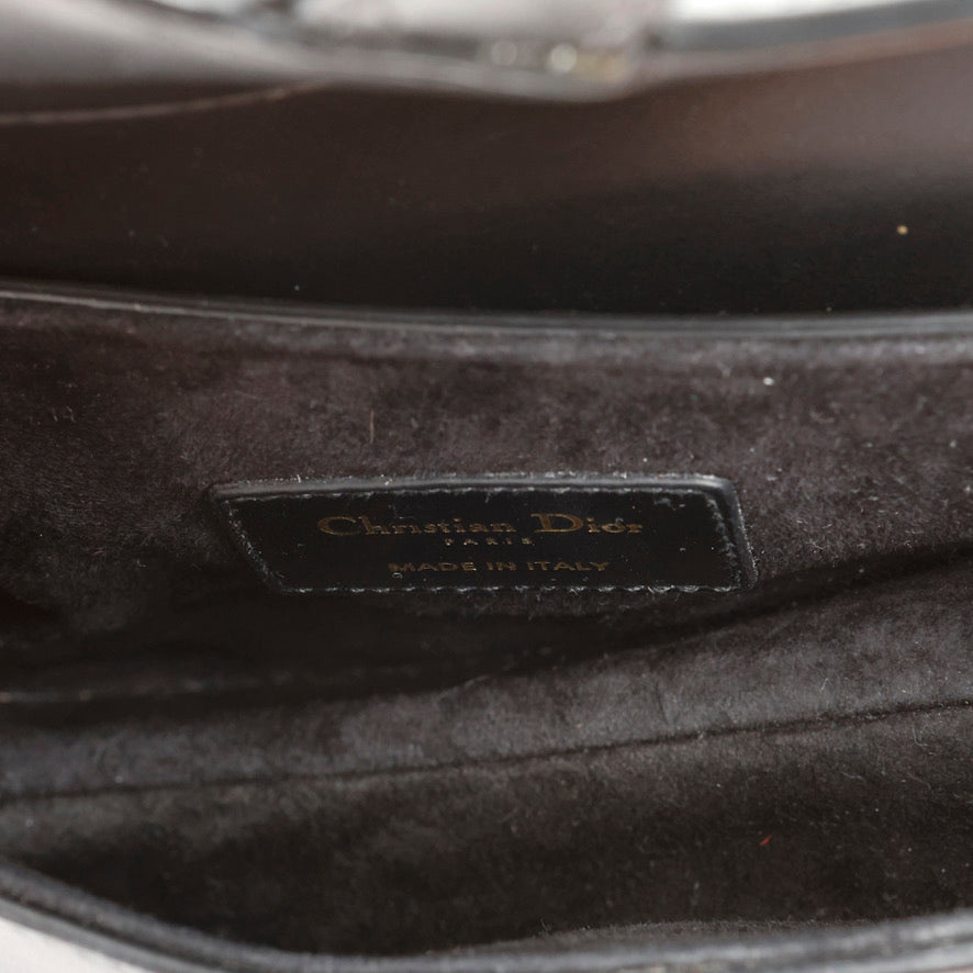 Mini Saddle Bag, Black Calfskin 10623