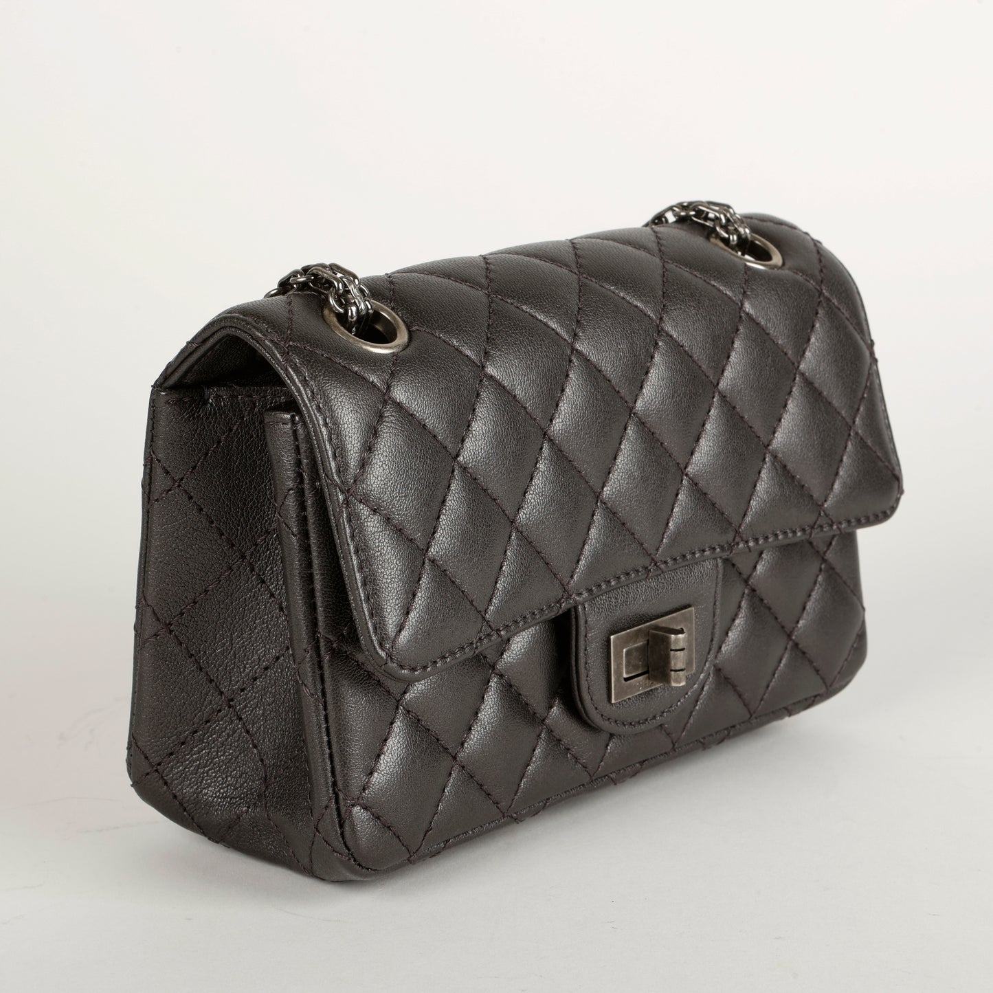Mini 2.55 Reissue Grey Aged Calfskin 10733