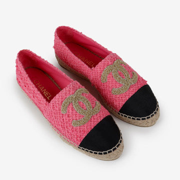 Pink Tweed Espadrilles Size 39
