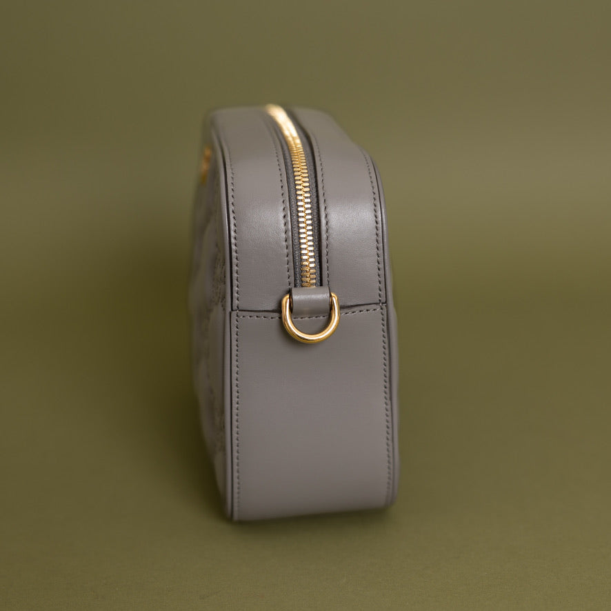 Matelasse Camera Bag, Grey 9710