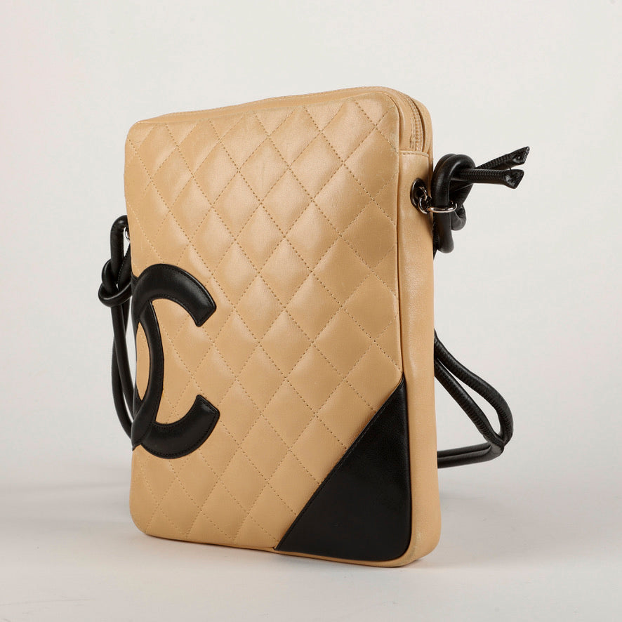 Ligne Cambon Messenger, Beige Lambskin