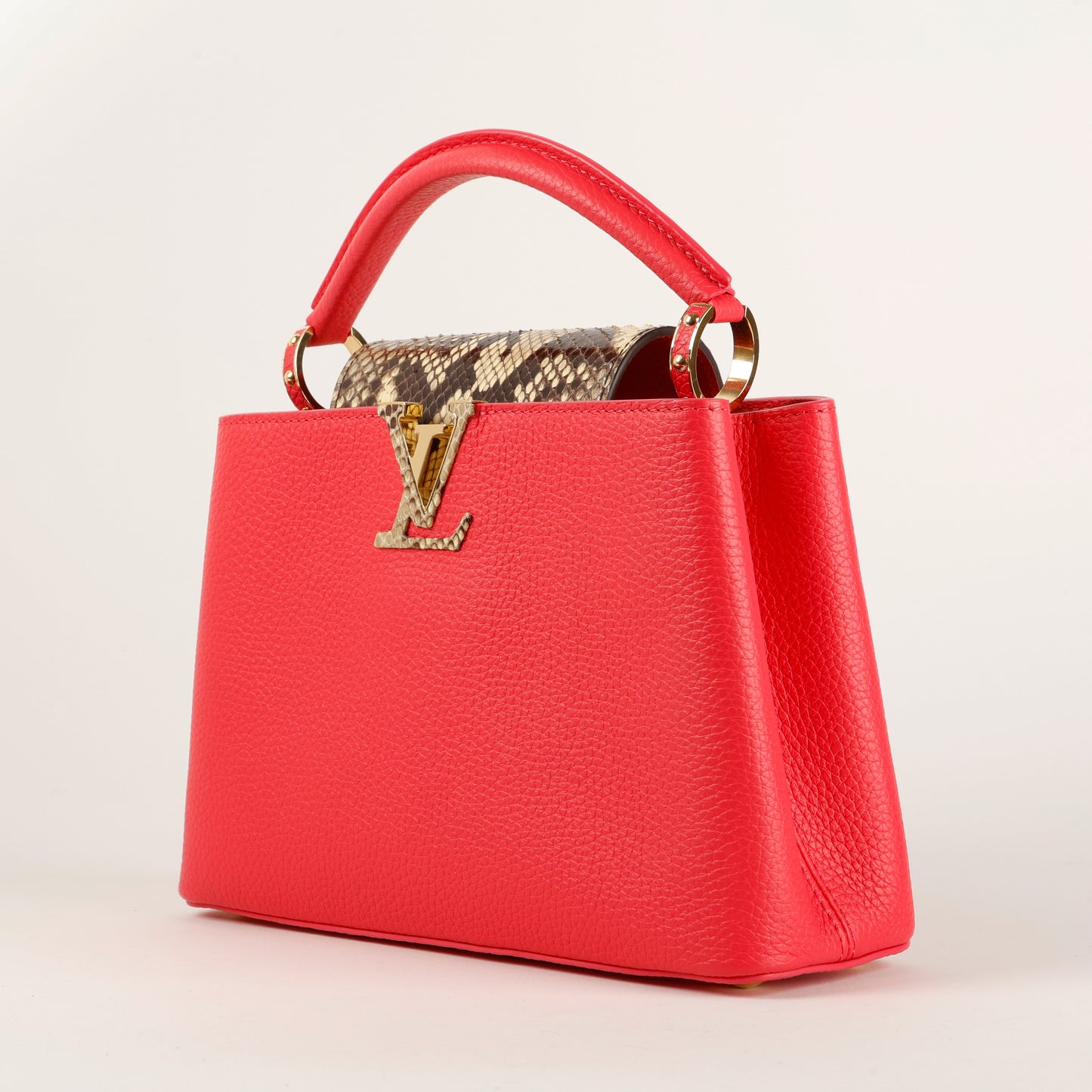 Capucines BB, Pink with Python Handle
