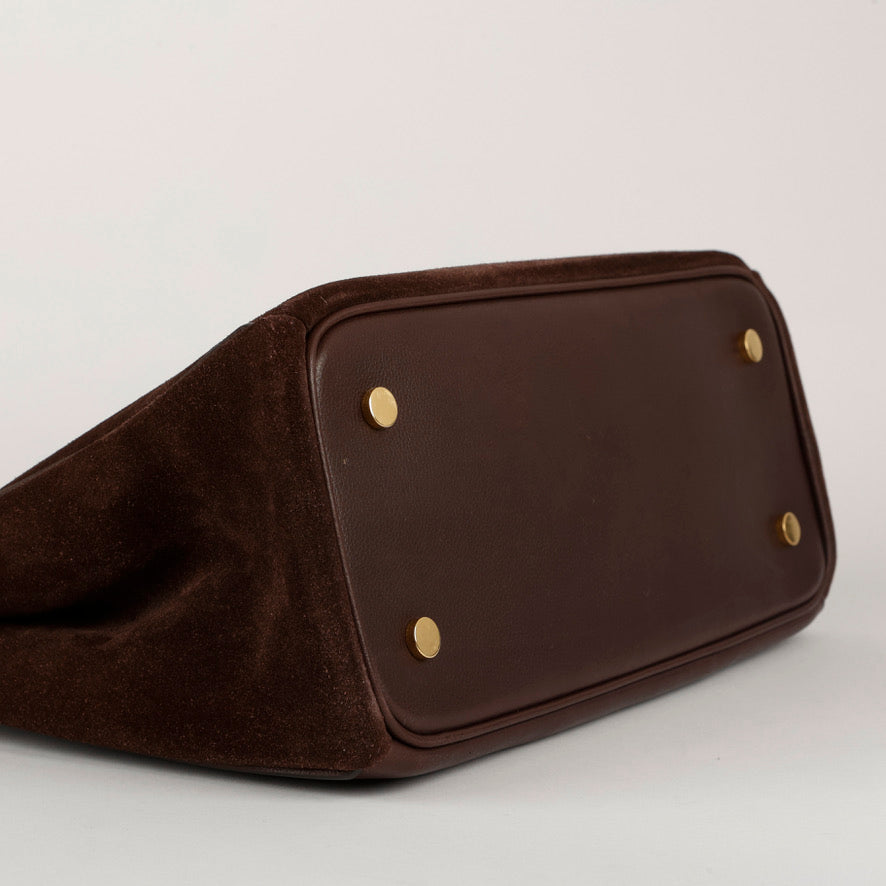 Rocking Horse Tote, Brown Suede