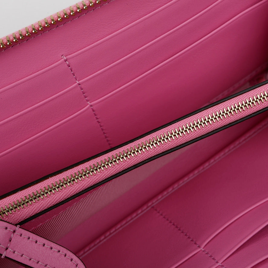 Pink Horsebit Coated Canvas Zippy