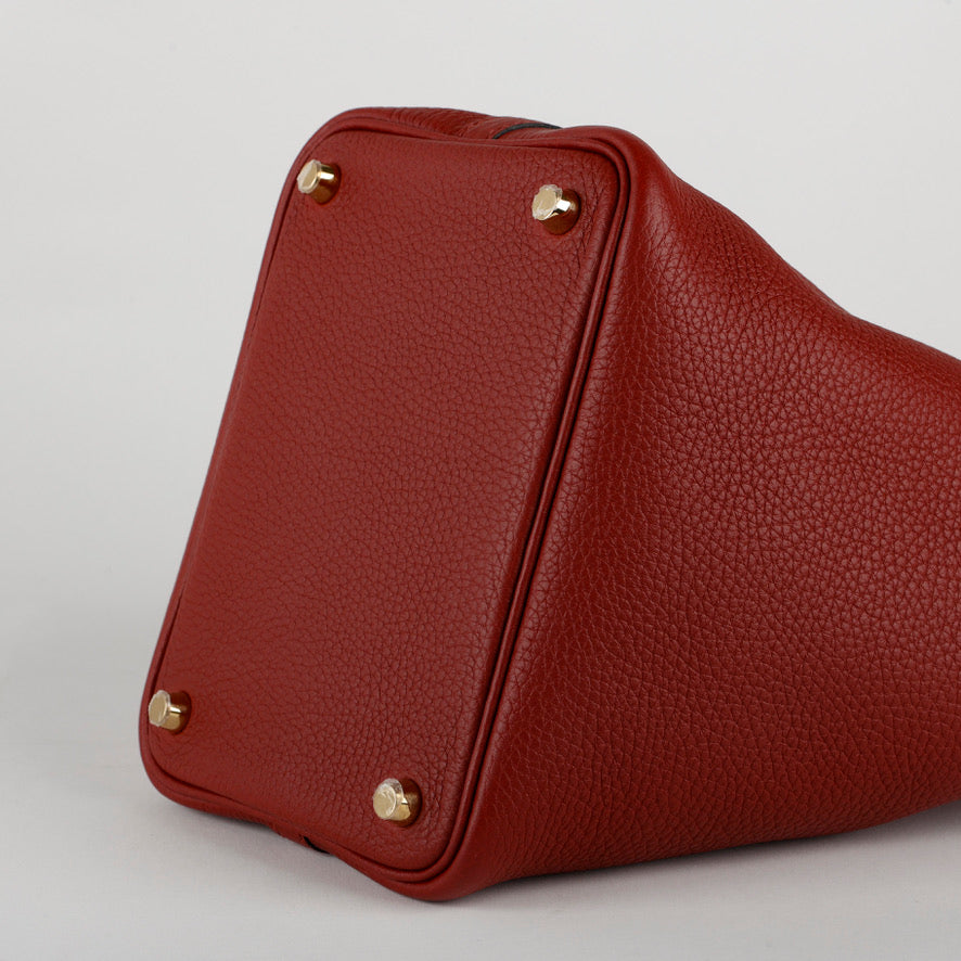 Hermes Picotin 18 Rouge H Clemence Gold Hardware