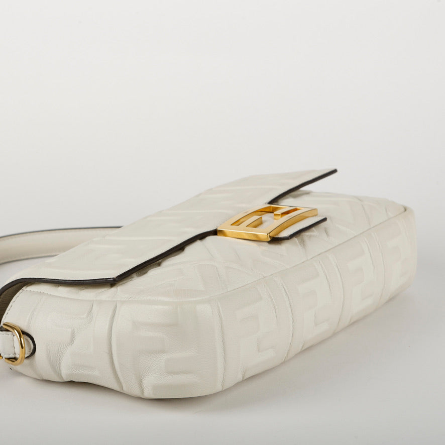 Medium Baguette White Nappa Lambskin