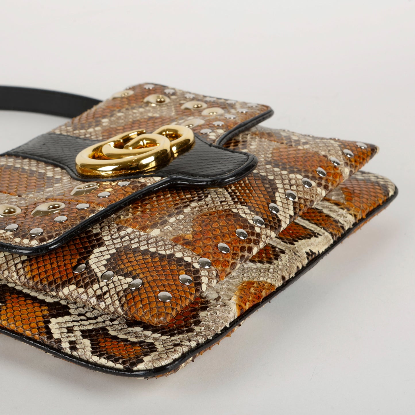 Python Marmont Flap Messenger Bag