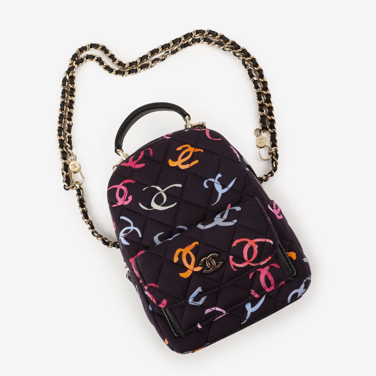 Fabric CC Mini Backpack Navy Blue