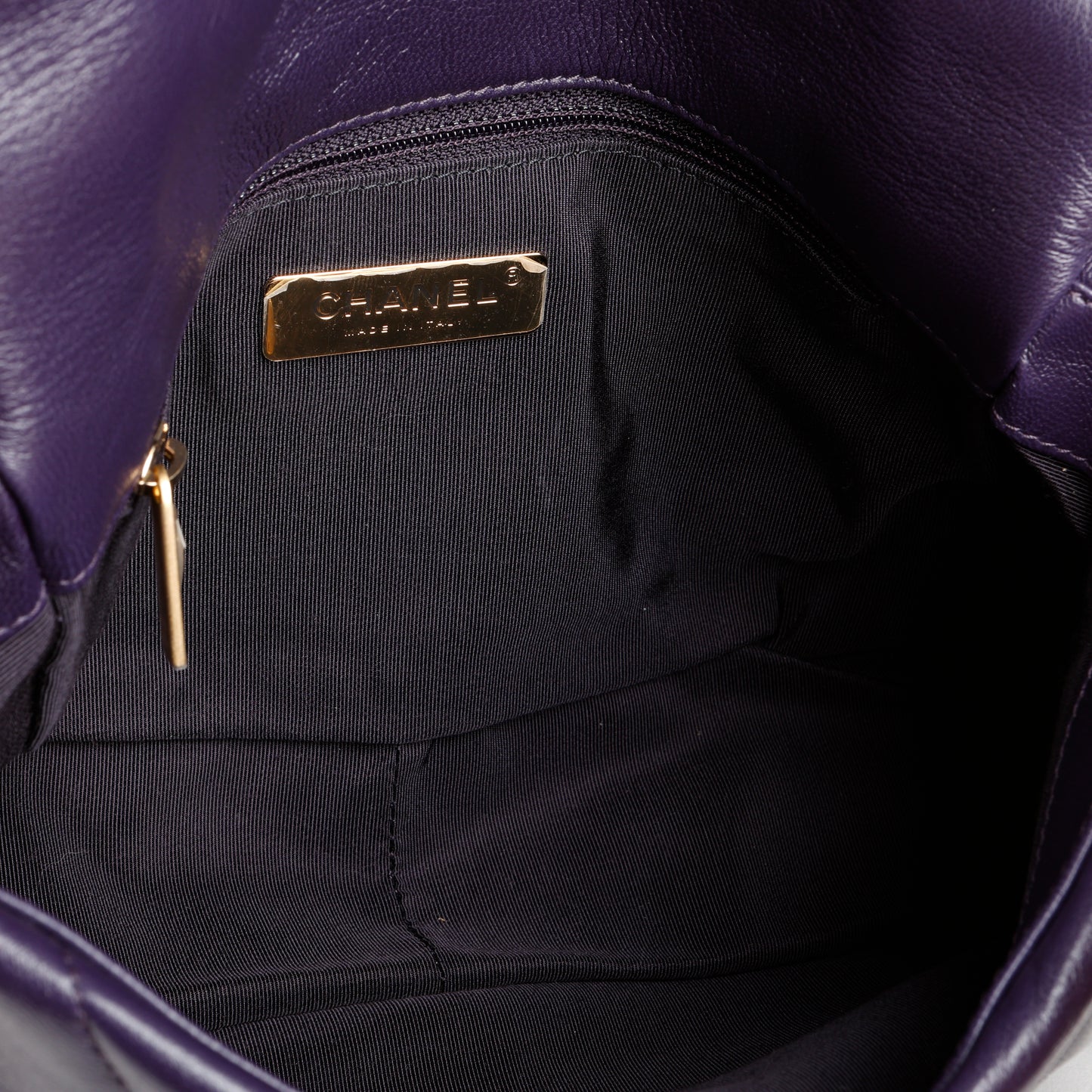 Small 19, Dark Purple Lambskin