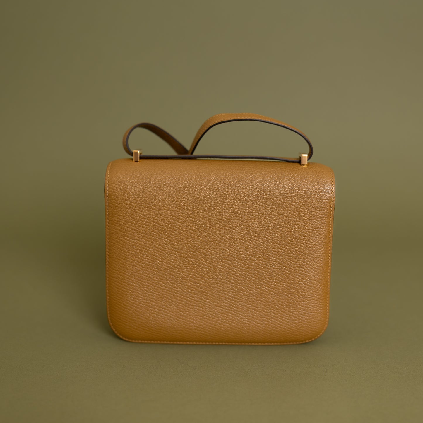 Constance 18 Kraft Chevre Gold Hardware
