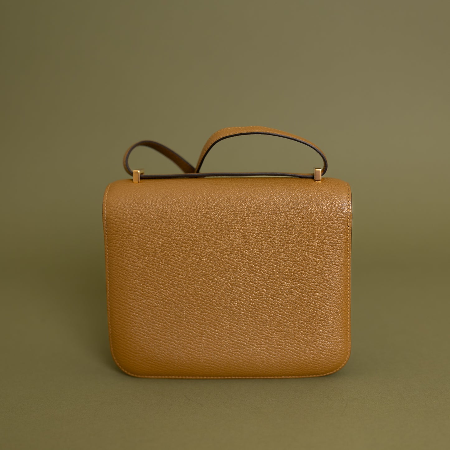 Constance 18 Kraft Chevre Gold Hardware