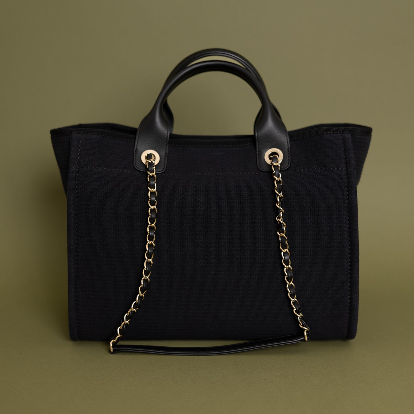 Medium Deauville, Black Canvas 9888
