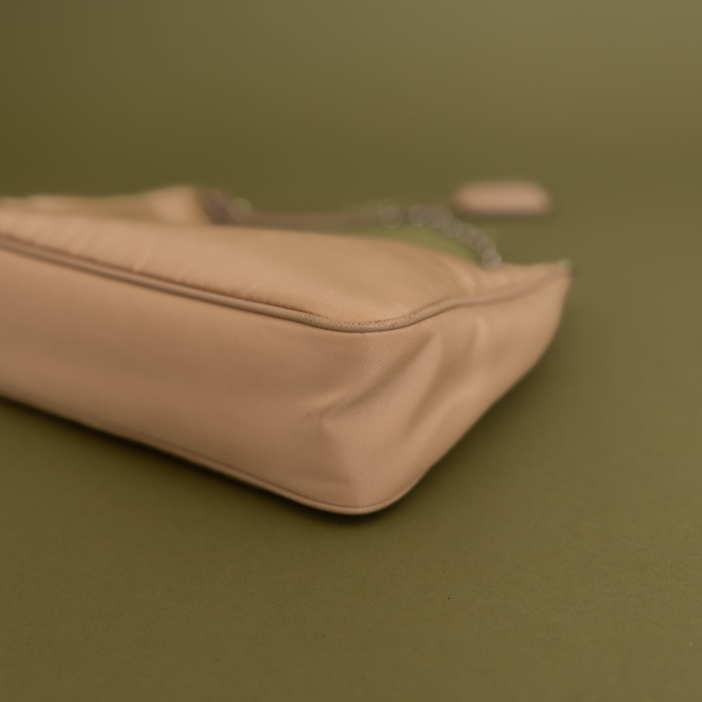 Small Re-Edition Hobo Crossbody, Beige Nylon 9955