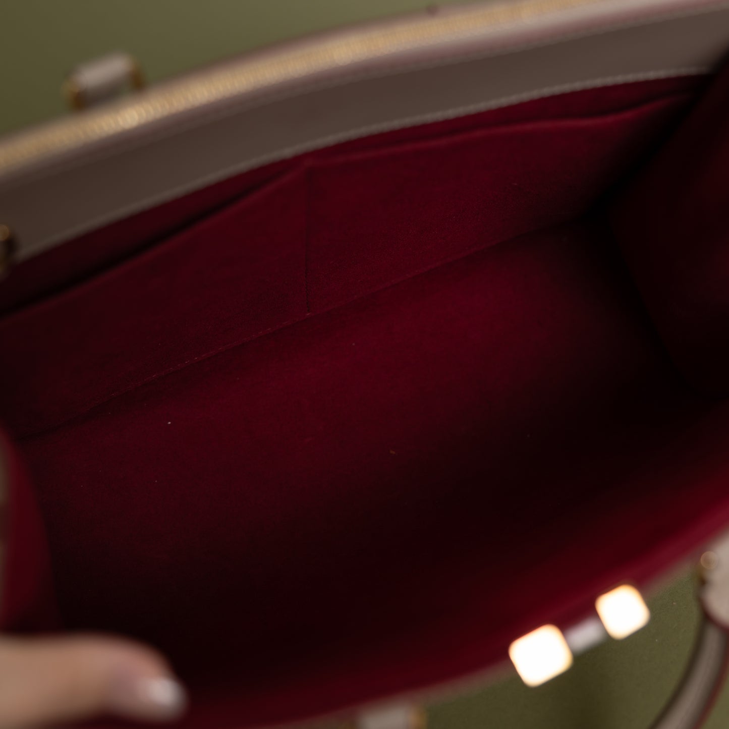 Grenelle Tote MM Galet Grenat Epi 10002
