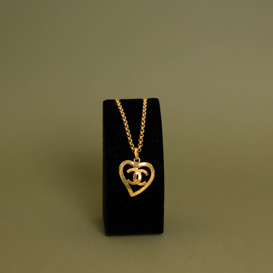 95P Coco Mark Heart Necklace