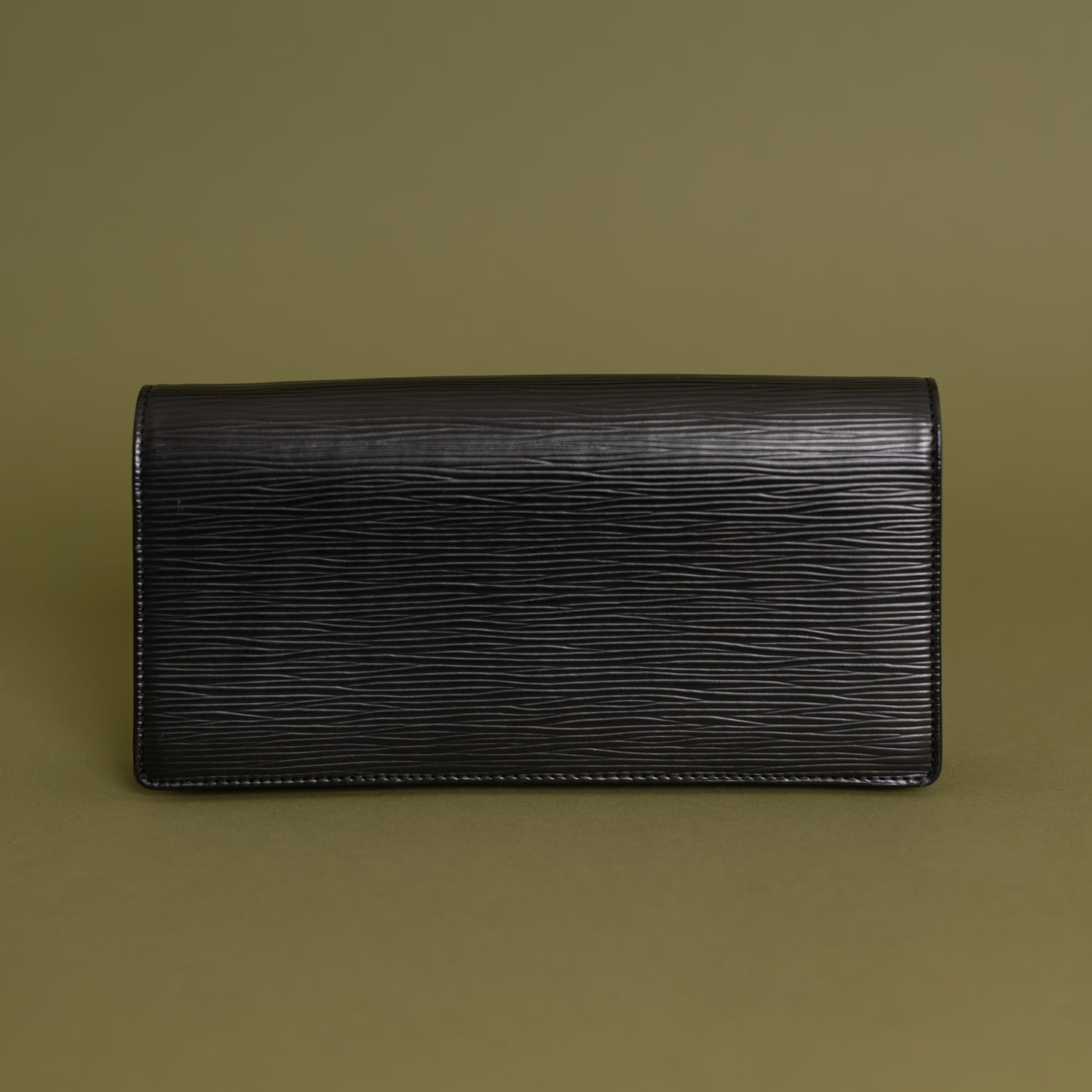 Honfleur Clutch, Black Epi