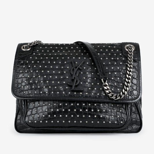 Large Studded Niki, Black