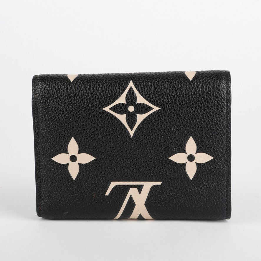 Victorine Wallet, Black Bicolor Empreinte 11930