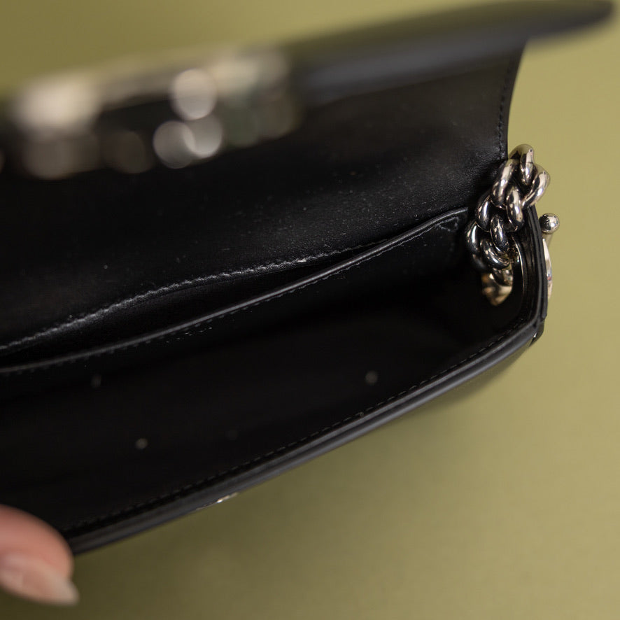 Mini Petite Shoulder Bag, Black SHW 9972