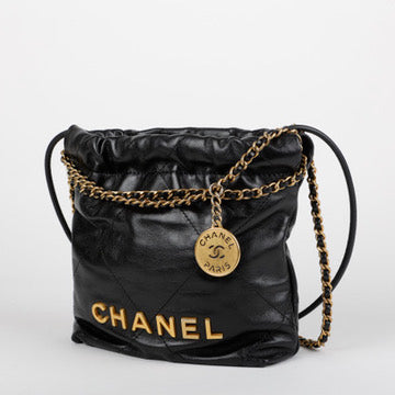 Mini 22, Black Lambskin 11515