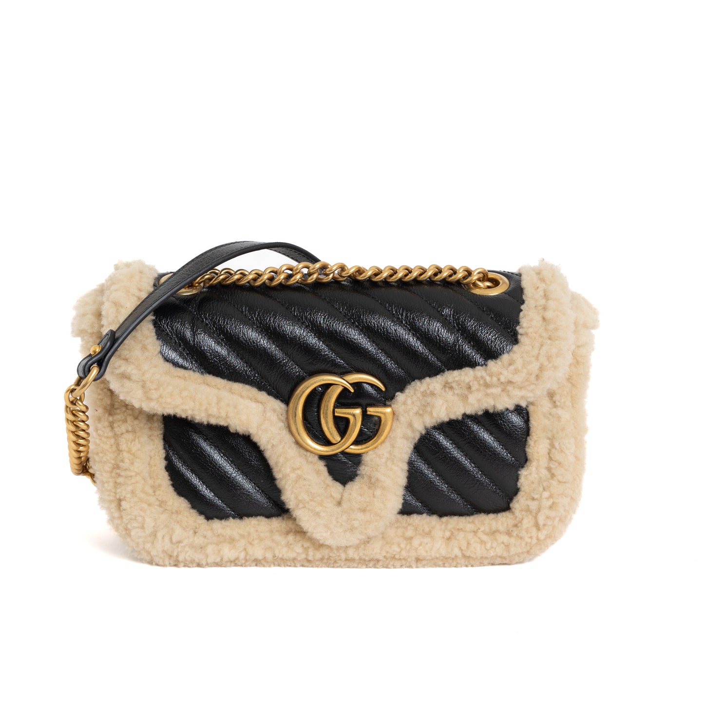 Gucci Marmont Small Sherpa Black 5163