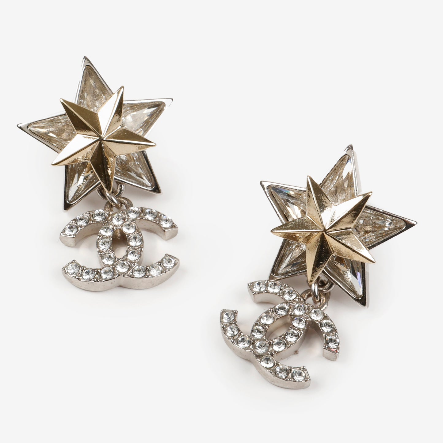 Star CC Dangle Earrings 10796