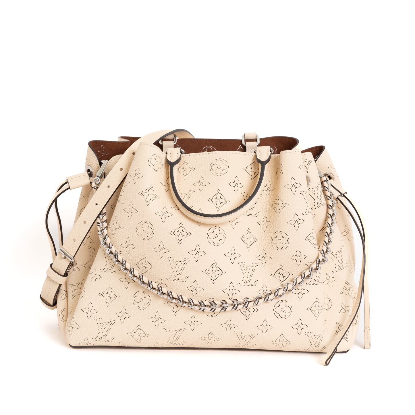 Bella Tote Mahina Leather, Creme Beige 7703