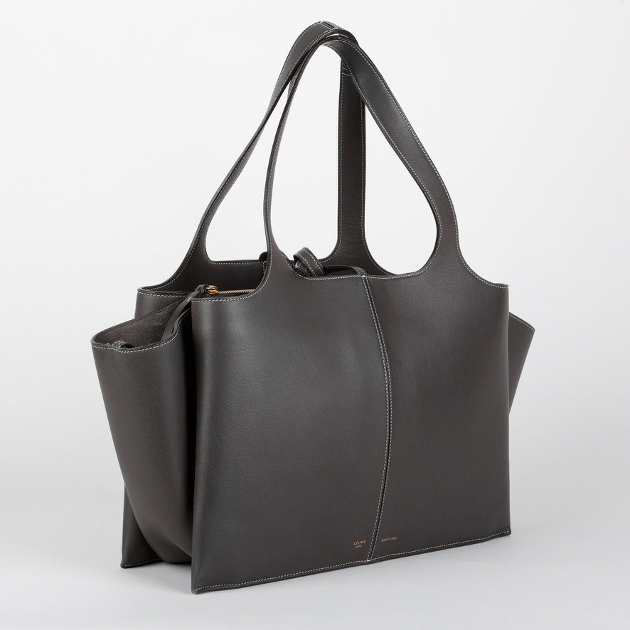 Medium Trifold Bag, Dark Grey