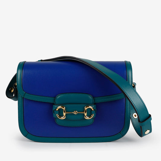 Azalea 1955 Horsebit Shoulder Bag, Blue Green 11916