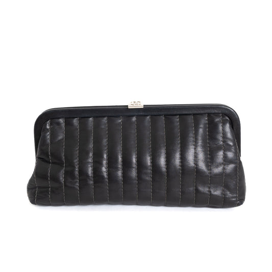 Timeless Clutch, Black Lambskin 7277