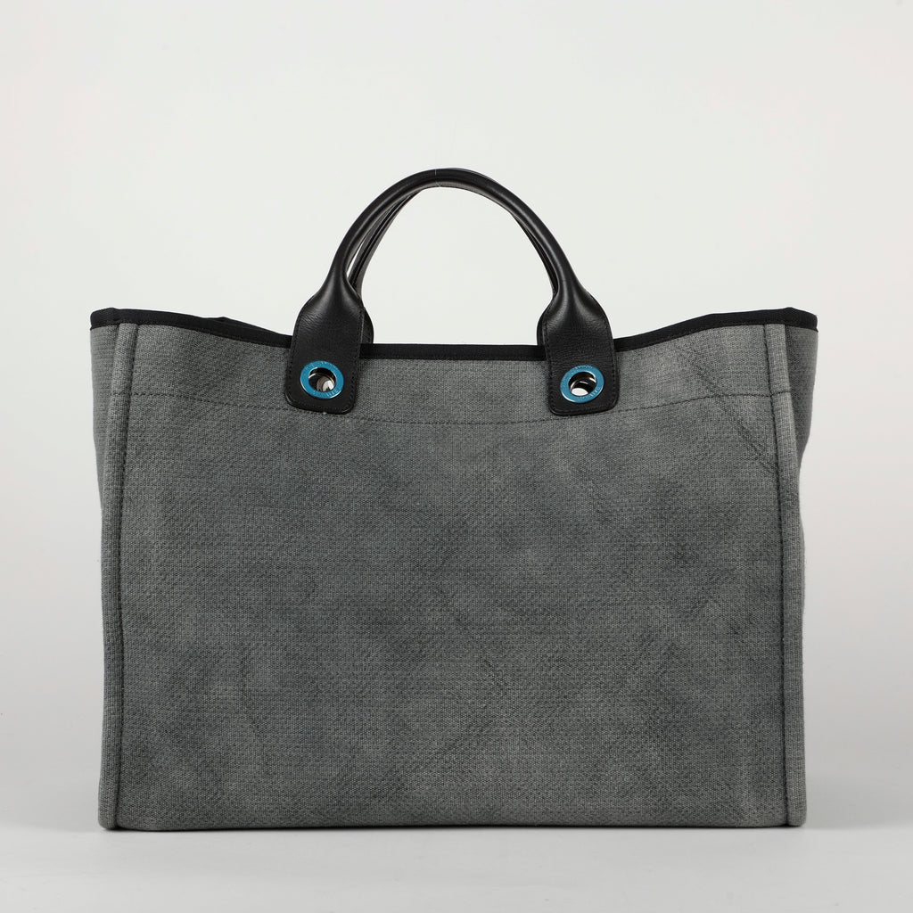 Large Deauville Tote, Grey Canvas