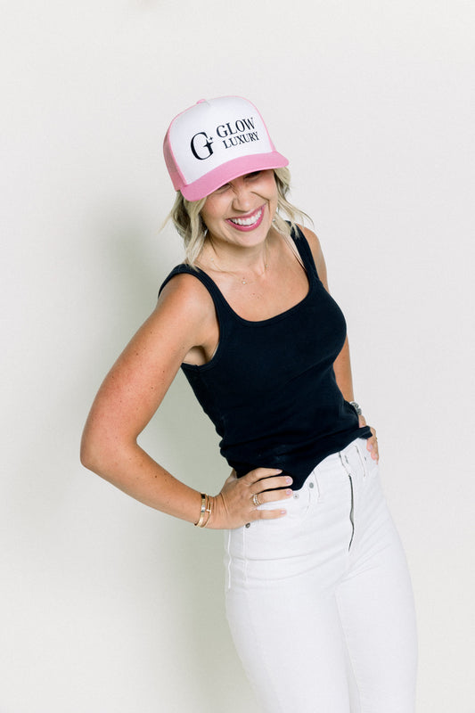 Pink and White Trucker Hat