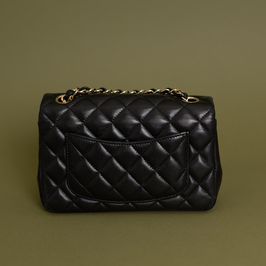 Mini Flap Black Lambskin GHW 2961